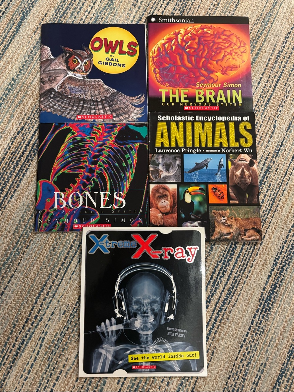Lot of 5 Assorted Scholastic Science and Nature Kids Books